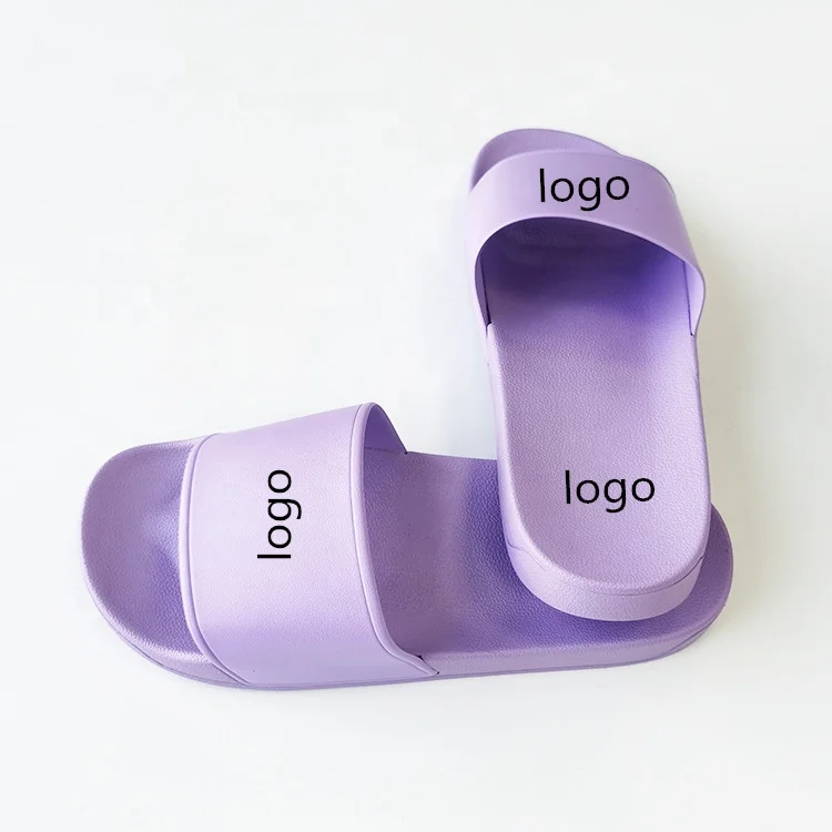 Low MOQ Wholesale Men Summer Anti-slip Custom Grey Sandals Slides Fashion Customized Logo and Colour Slippers