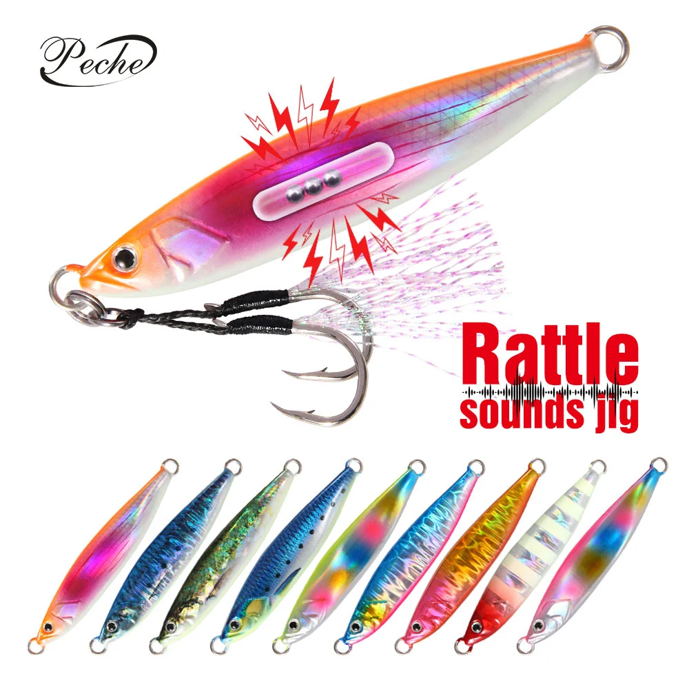 Fishing Lure Metal Isca Artificial 20g 30g 40g 60g 80g Slow Pitch Jig Lure Spinnerbait Leurre De Peche Vertical Jigging Lure
