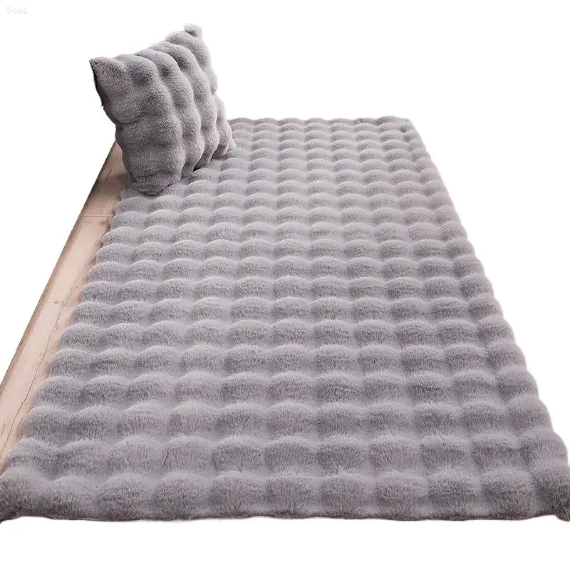 Faux Rabbit Fur Rugs and Center Carpet for Living room