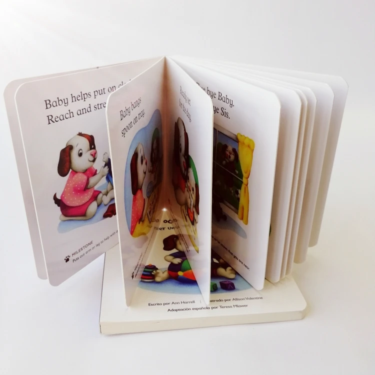 Chinese printing factory OEM round corner colorful custom baby board book printing / children learning puzzle book