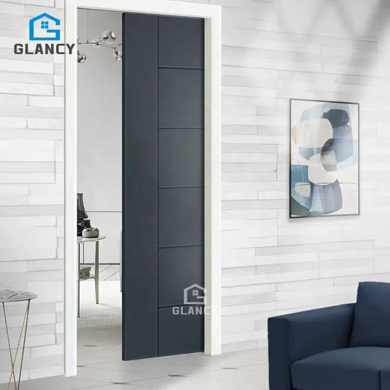 Modern Interior Bedroom Kitchen Living Sliding Wooden Pocket Door Sliding For Bathrooms