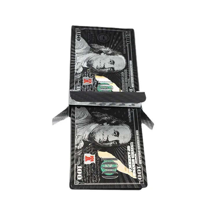 New Quality Plastic PVC Poker Smooth Waterproof Black Playing Cards Gold plated Creative Gift Durable Poker Board Games