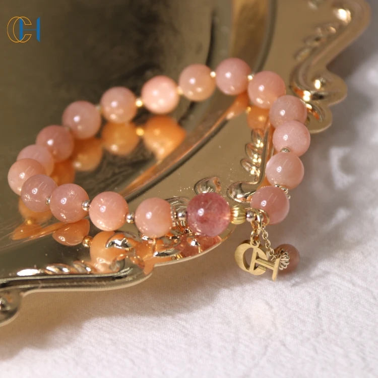 C & H 2024 оптовая продажа на заказ роскошный браслет с ароматом из натурального хрустального камня для исцеления и массажа длительный диффузор эфирное масло