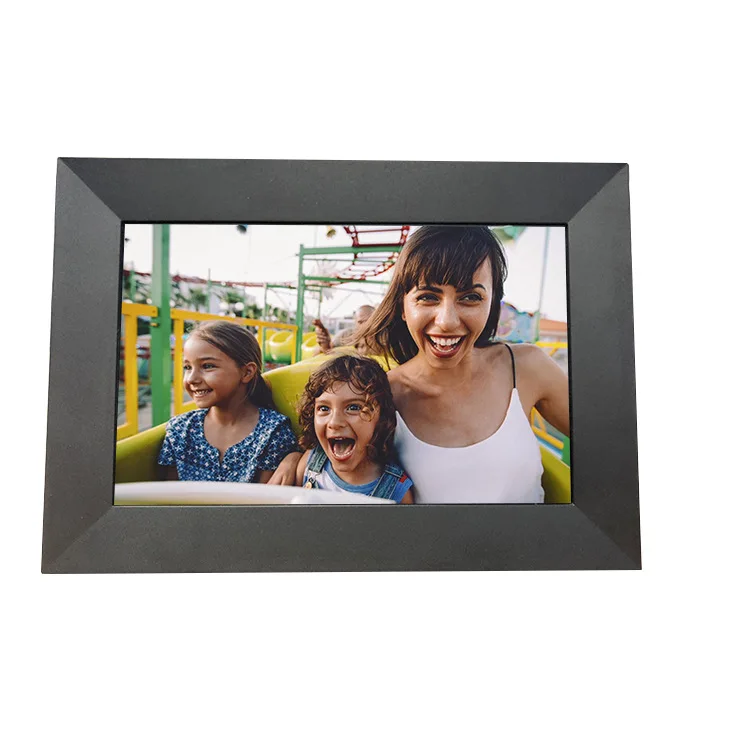 HUGVIEW WiFi Digital Picture Frame 10 inch 16GB Photo Frame with IPS Touch Screen Share Videos via APP