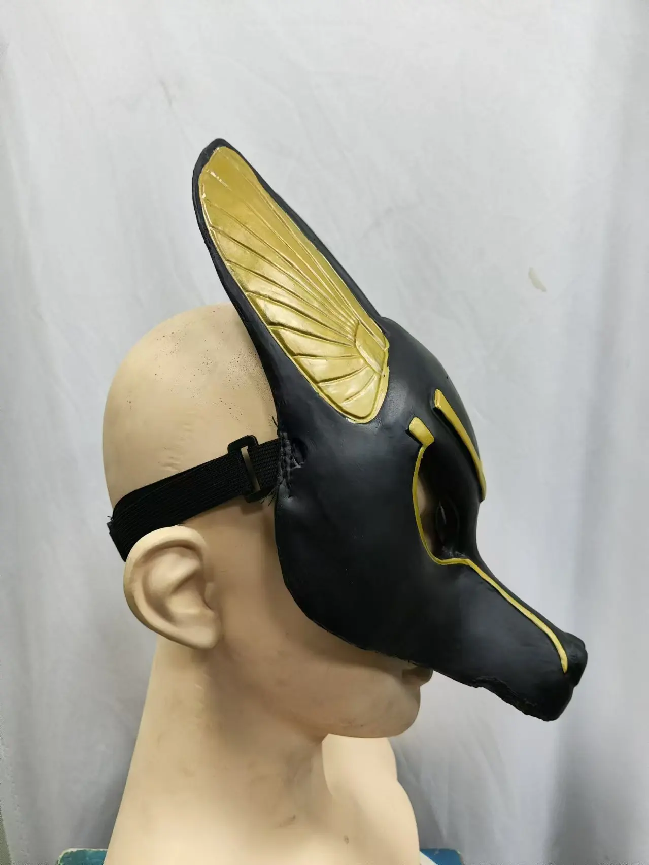 Anubis Mask PVC & Latex Egyptian God Costume Accessory Jackal God Masquerade for Halloween Cosplay Party Supplies