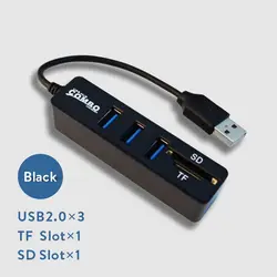 Cable Adapter High Speed Read Write USB 2.0 Device Memory Flash Card 3 IN 1Charging Port USB Extender