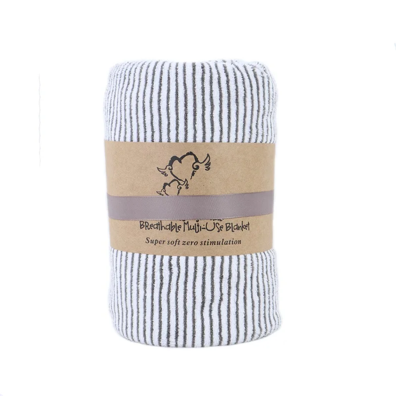 White stripe customizable logo ultra fine bamboo charcoal fiber bath towels