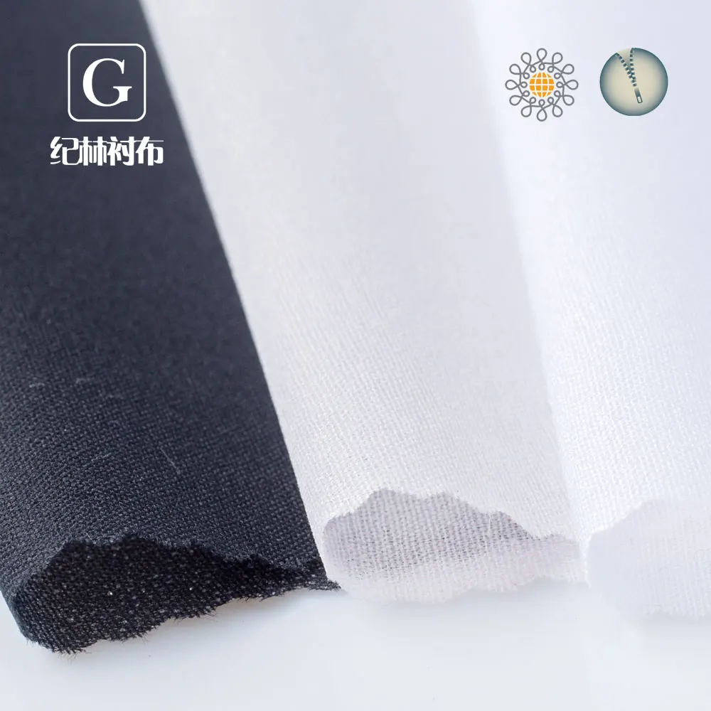 
Shrink-Resistant woven fusible 100% polyester types fabric lining 