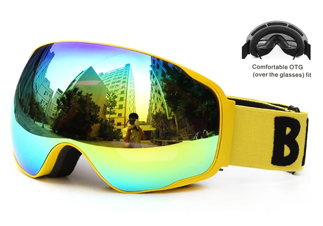 Лидер продаж, очки для катания на лыжах и мотоцикле с большим сферическим ремешком, очки для катания на сноуборде Googles SNOW-4200