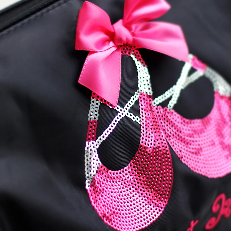 Pink Sequin One Shoulder Rolling Dance Bag