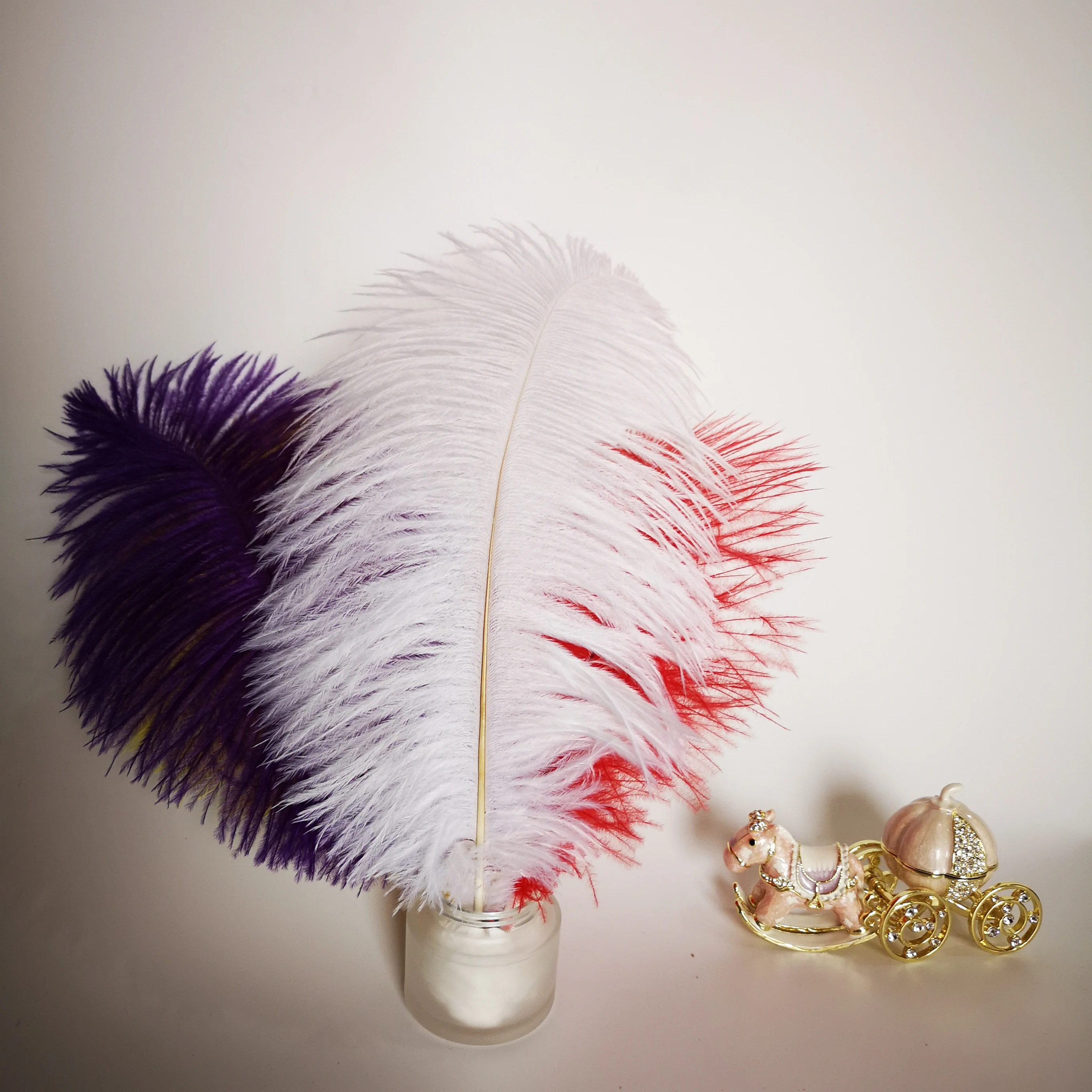 30-35cm Personalized Competitive Price Ostrich Feather Nature Pink Lilac Purple Ostrich Hackle Feathers