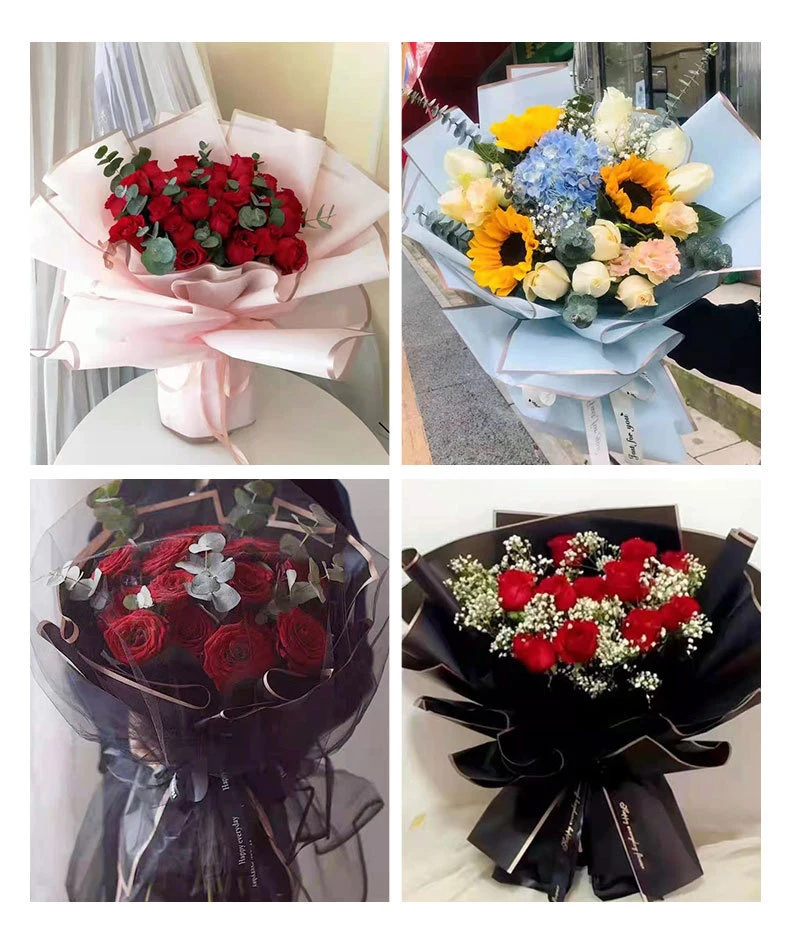 Translucent Gold Edge Waterproof Diy Gift Packaging Bouquet Korean Flower Wrapping Paper