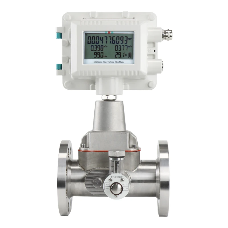 4-20ma Output Stainless steel Volume Corrector Compressed Air Lpg Natural Gas Turbine Flow Meter