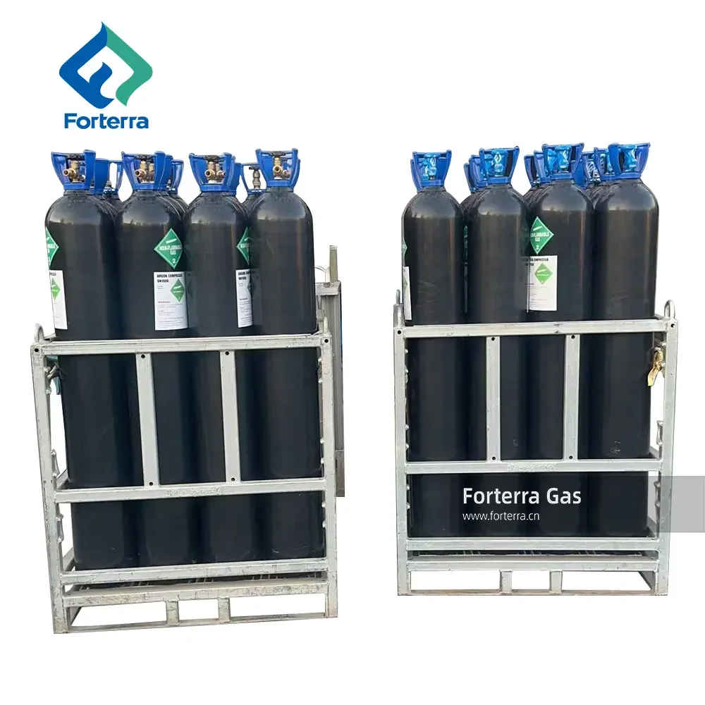 Hot Selling ISO9809 Standard Professional Industrial Empty 40L 47L 50L 150 bar Seamless Steel Gas Cylinders For Various Gas