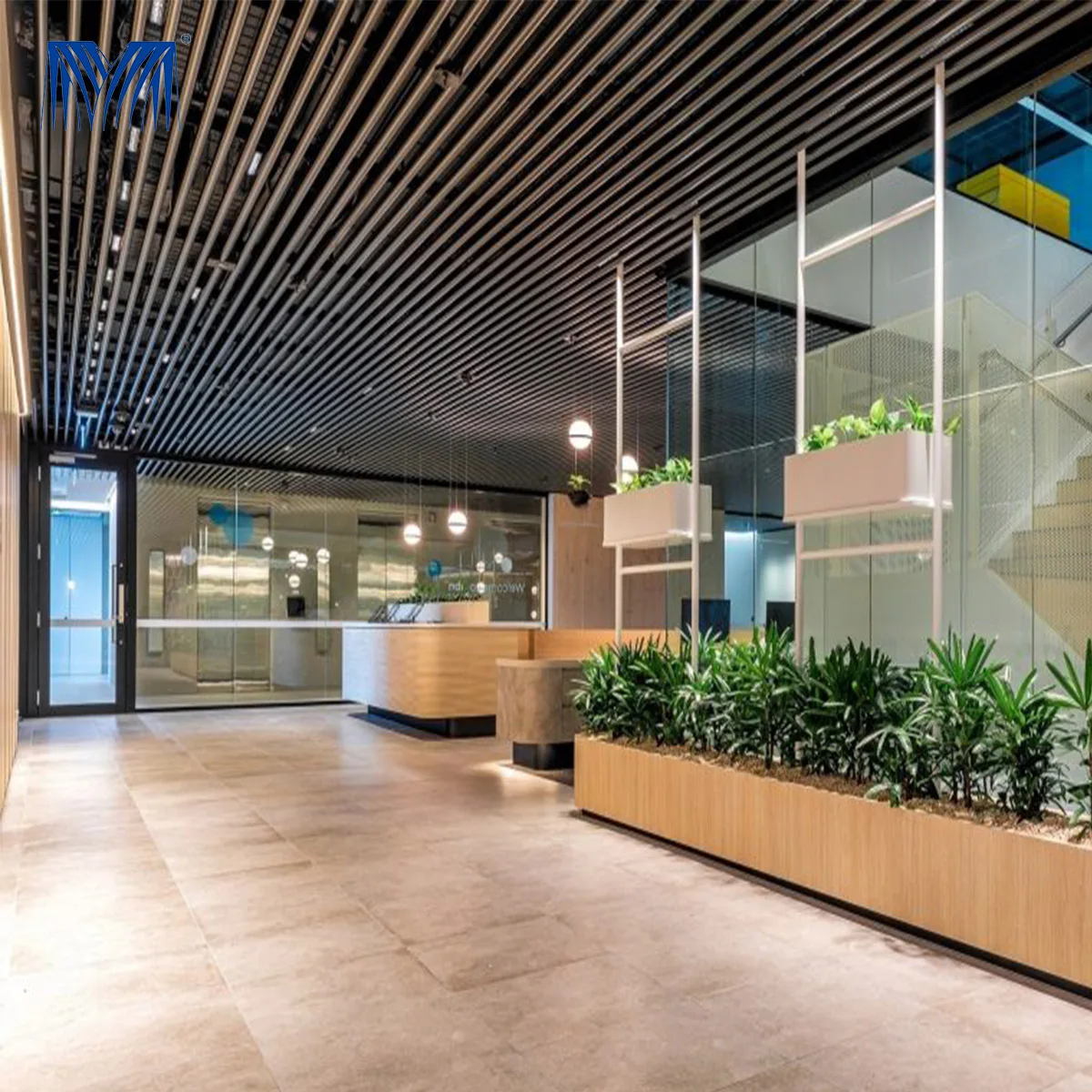 Plafond perforated wall outdoor panels frame open cell aluminium mineral wool mineral fiber suspended living room false ceiling