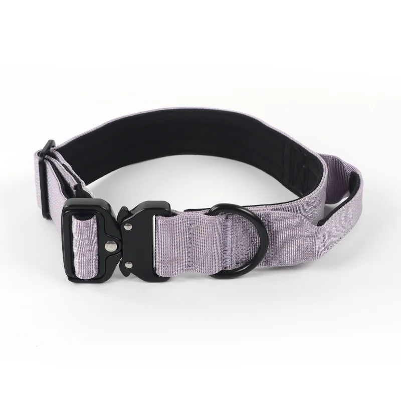 Custom Strap Heavy Duty Tactical Training Pet Dog Collar Leash Set With Quick Release Metal Buckle Training Pet Collar For Dog