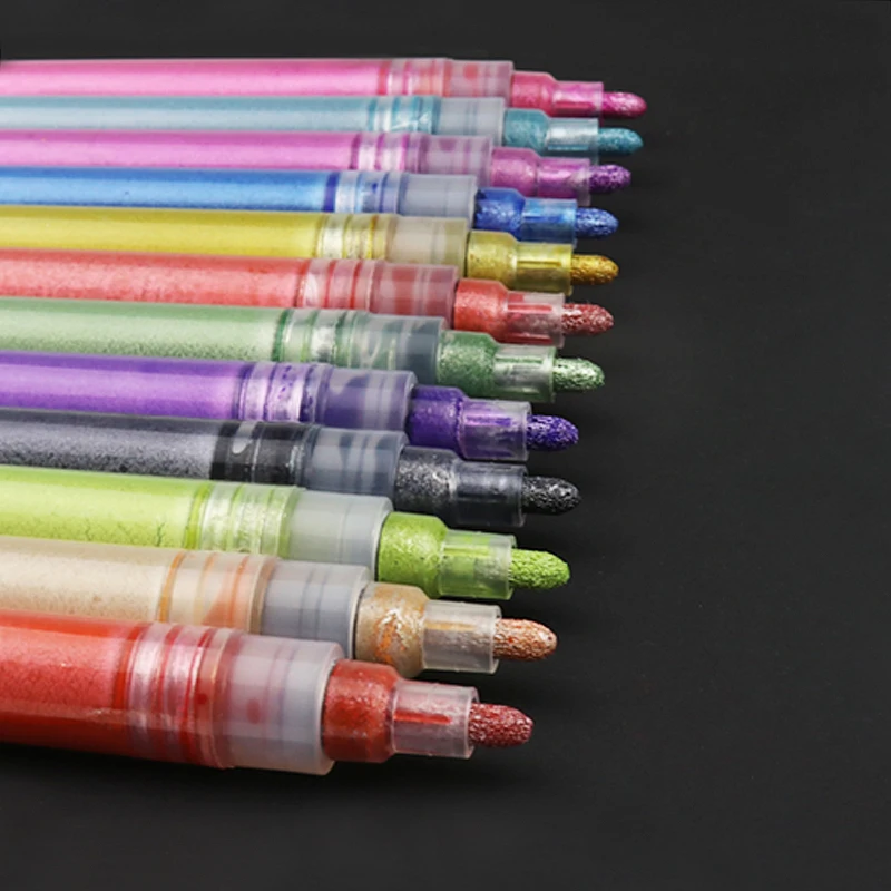 Double Line Pen Fluorescent Glitter Marker Pen Outline Pen for Card Making, Birthday Greeting Cards (62437836545)