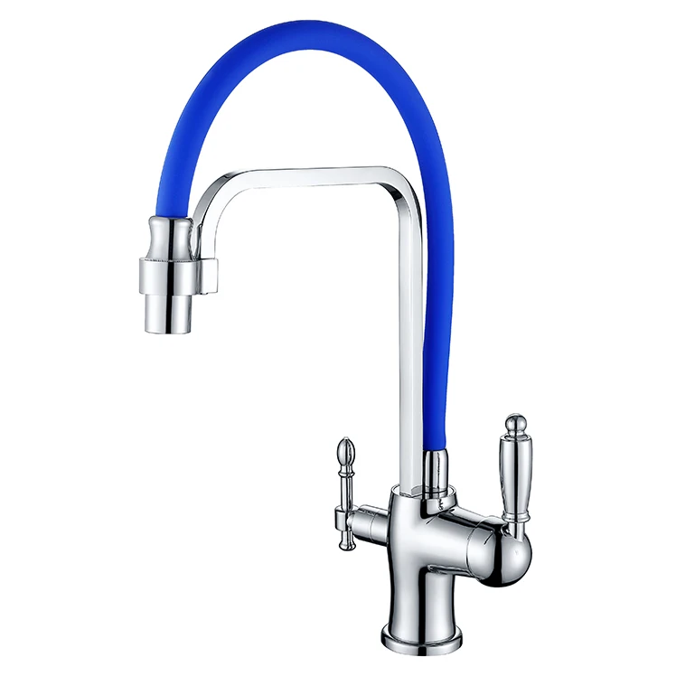 Hot and cold water Kitchen Faucet  360 degrees brass Flexible Pull out Kitchen Mixer Faucet Tap