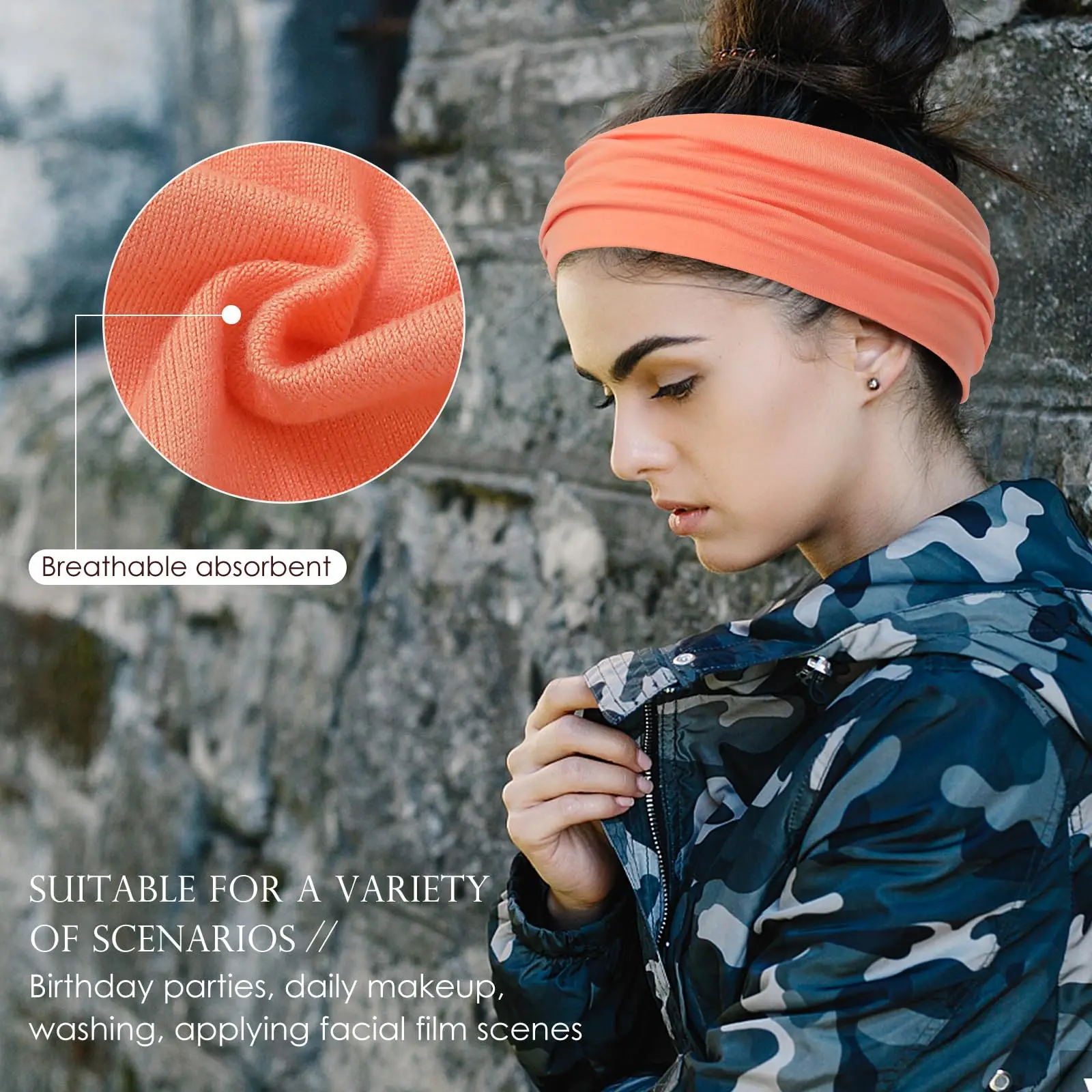 Hot Sale Fashion NonSlip Sports Deft Bun DIY Hair Accessories Women Rhinestone Magic Headbands