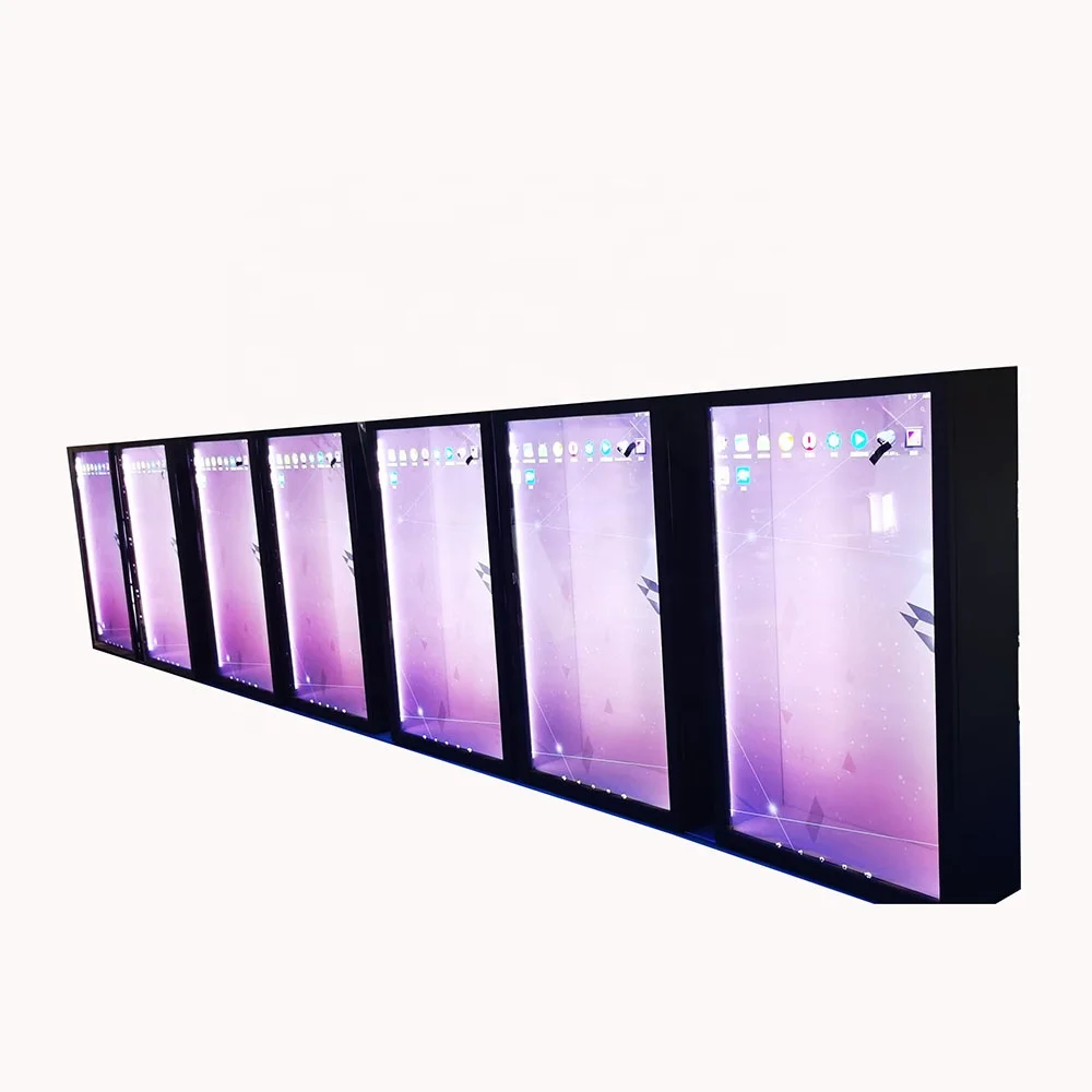 Factory Custom Advertising Event Indoor Large tlcd lcd Transparent LED 3D Screen Refrigerator Display Panel
