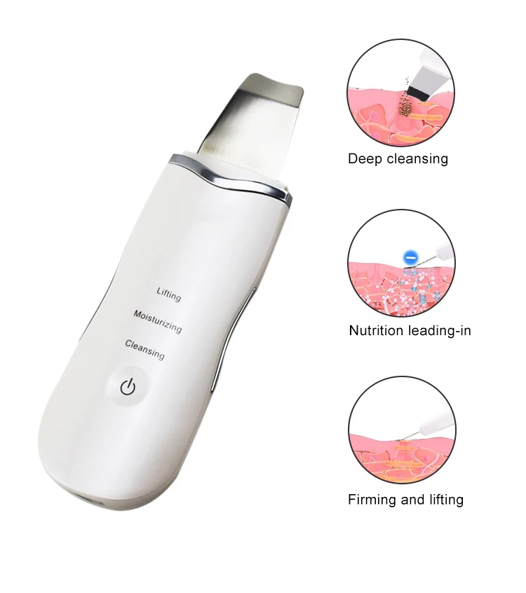 ZXTECH Ultrasonic Peeling Professional Care Face Exfoliator Multi-Functional Beauty Machine Facial Massager Skin Scrubber