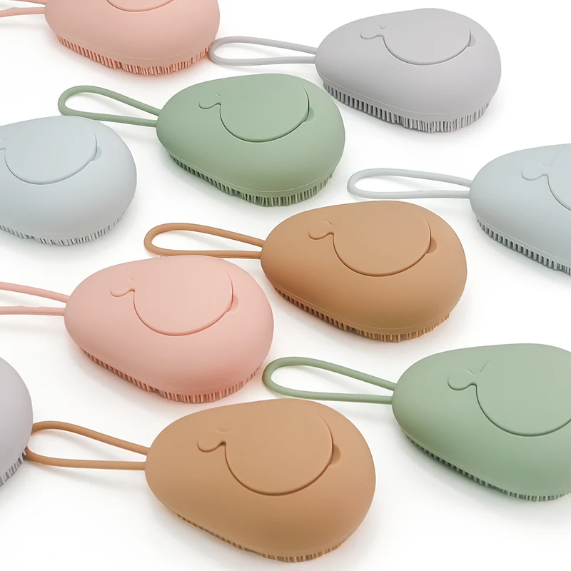 Double Sided Exfoliating Exfoliator Back Skin Massager Skin Cleaning Shower Silicone Shampoo Spa Body Brushing Set Bath Brush