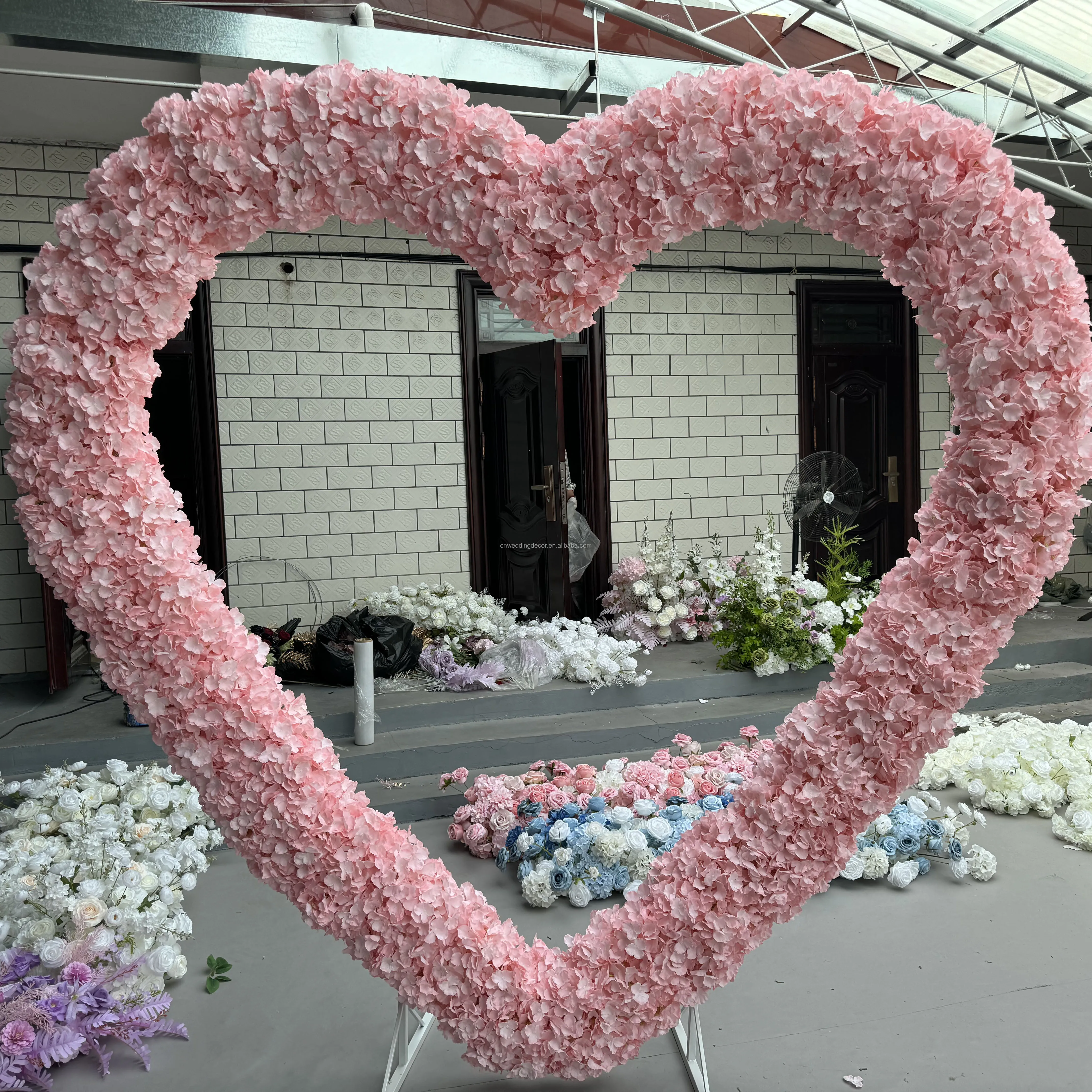 Heart Hydrangea Artificial Centerpiece Flowers Decor Other Decorative Flowers Plants Flower Arch For Wedding