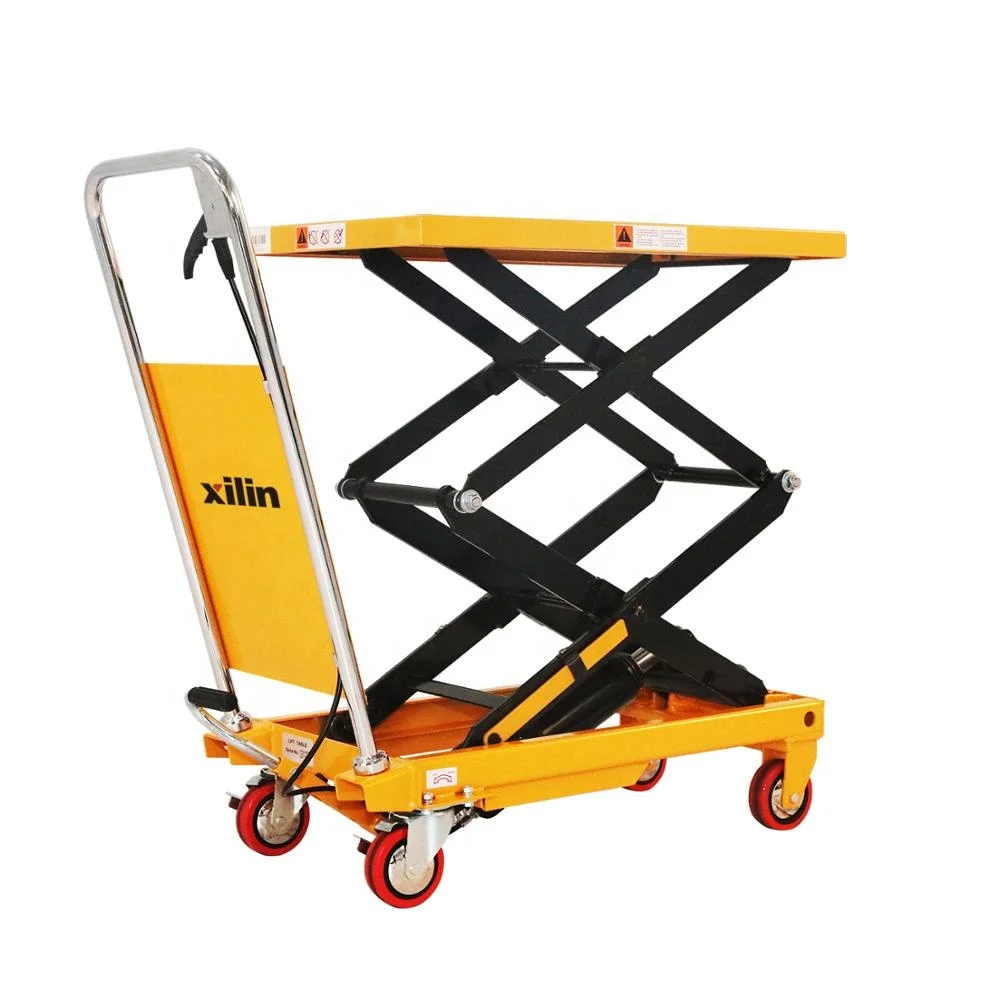 
Xilin 150kg 330lbs manual hydraulic Double Scissors Lift Table 