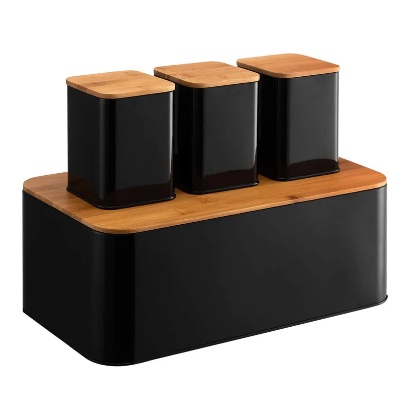 Classic design Bread Box & Kitchen Canister, Space-Saving Bread Box for Kitchen Counter top