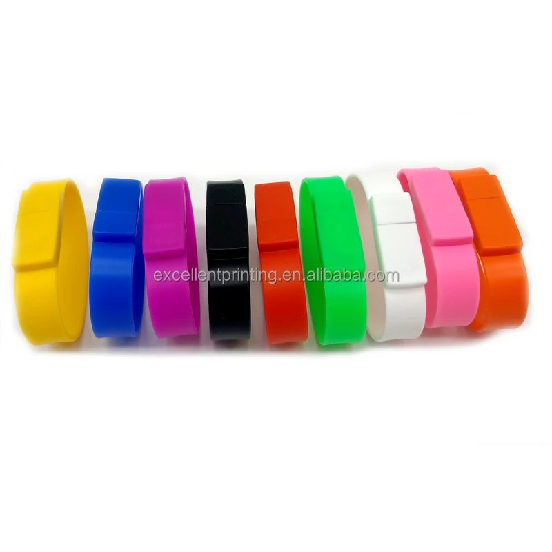 Custom Logo Memory Portable Wristband Usb Flash Drive Bracelet Pendrive Memory Stick