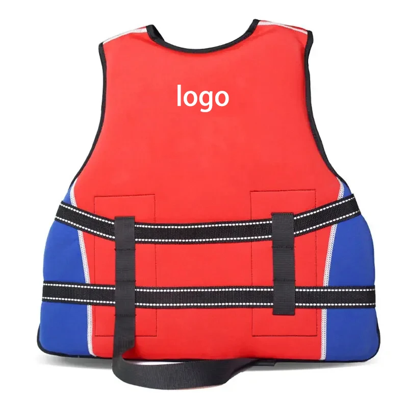 Durable Adult Inflatable Kayak Life Jacket Neoprene Surf Jet Ski Raft Rescue Boat Drifting Safety Gear Fabric Outdoor Swimming