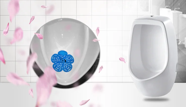 Ocean Fresh Scent Urinal Screen Mat Flower Shape Stop Odor Man Toilet Urinal Cake Anti Splash Customized Logo