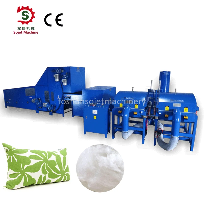 Polyester fiber 7-15d microfiber bale opener fiber automatic pillow filling machine manufacturer fiber pillow production line