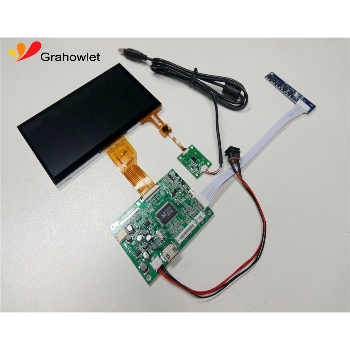 
CTP 7 inch 1024x600 tft lcd touch screen display module with LVDS/HMI/VGA interface 