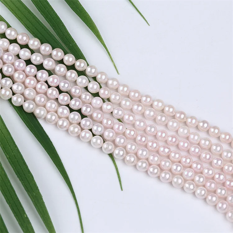 6-7mm Natural White AAA Akoya Seawater Round Pearl Strand