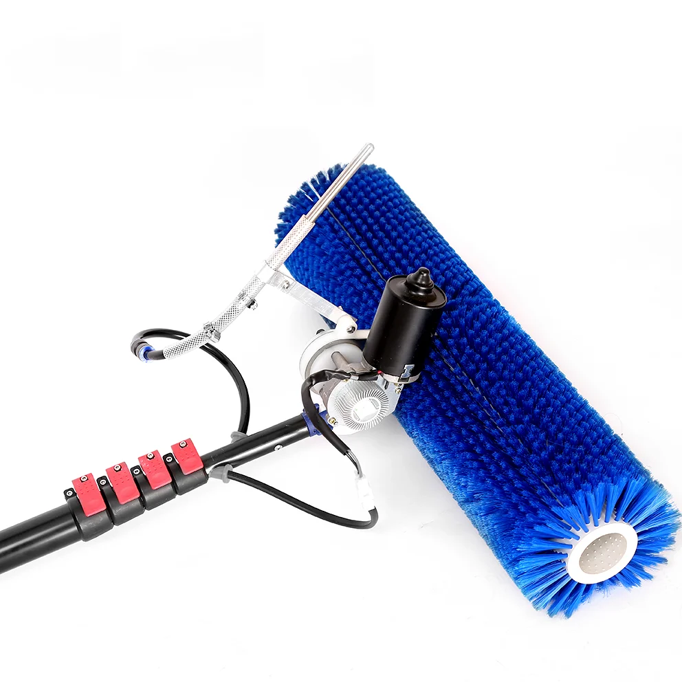 SSS solar 7.5m Automatic solar panel cleaning tools brush clean Machine