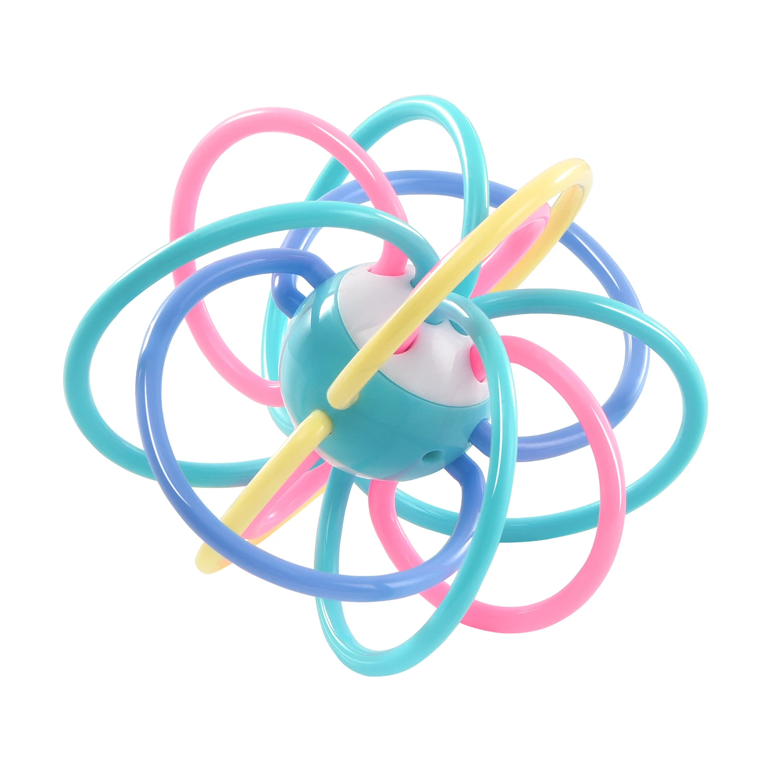 
Newborn Teether TPU Material BPA Free Handball Toy Tooth Player Bell Bite Toy 