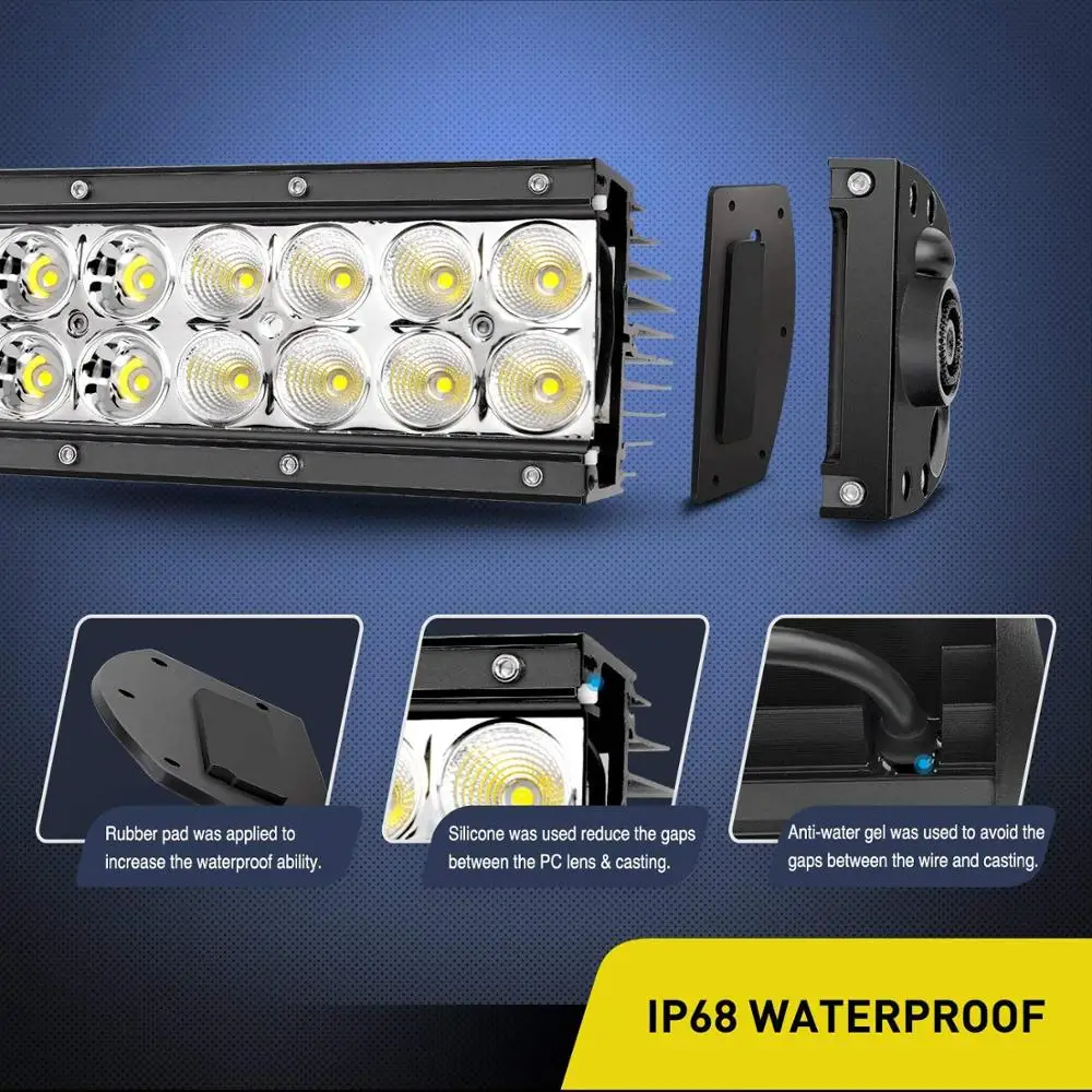 
Factory Direct Supply Cheap 12V Input Combo Beam 22 Inch Off Road 4x4 120W Led Light Bar for Truck Car 