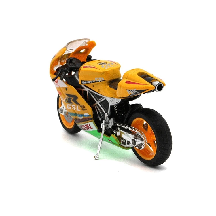 Wholesale Small Racing Model Car Toy Make a Sound Alloy Motorcycle for Kids Diecast PC Toys for Gifts and Promotions