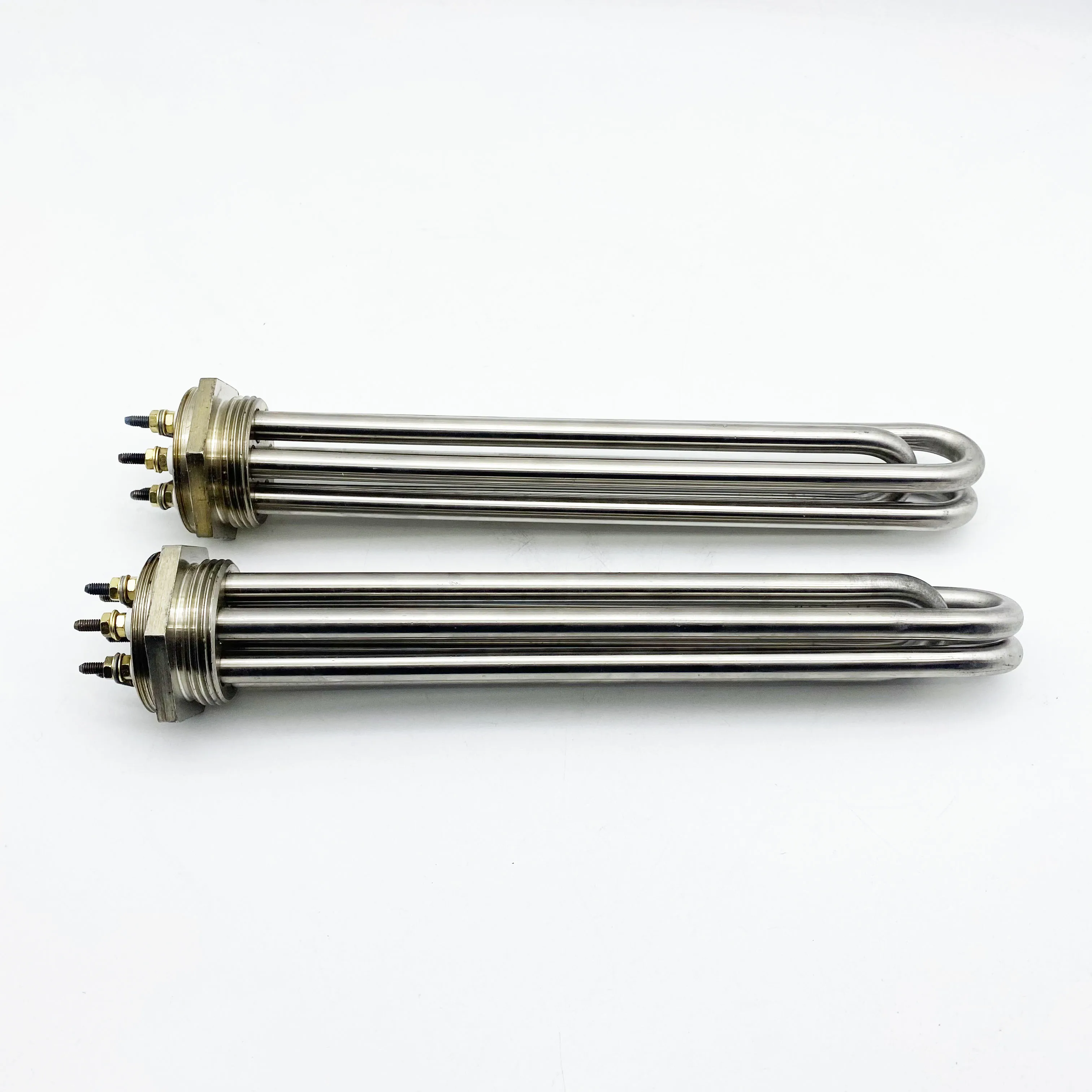 Thermostat for electric heater sheathed tubular heating elements with flange immersion heater