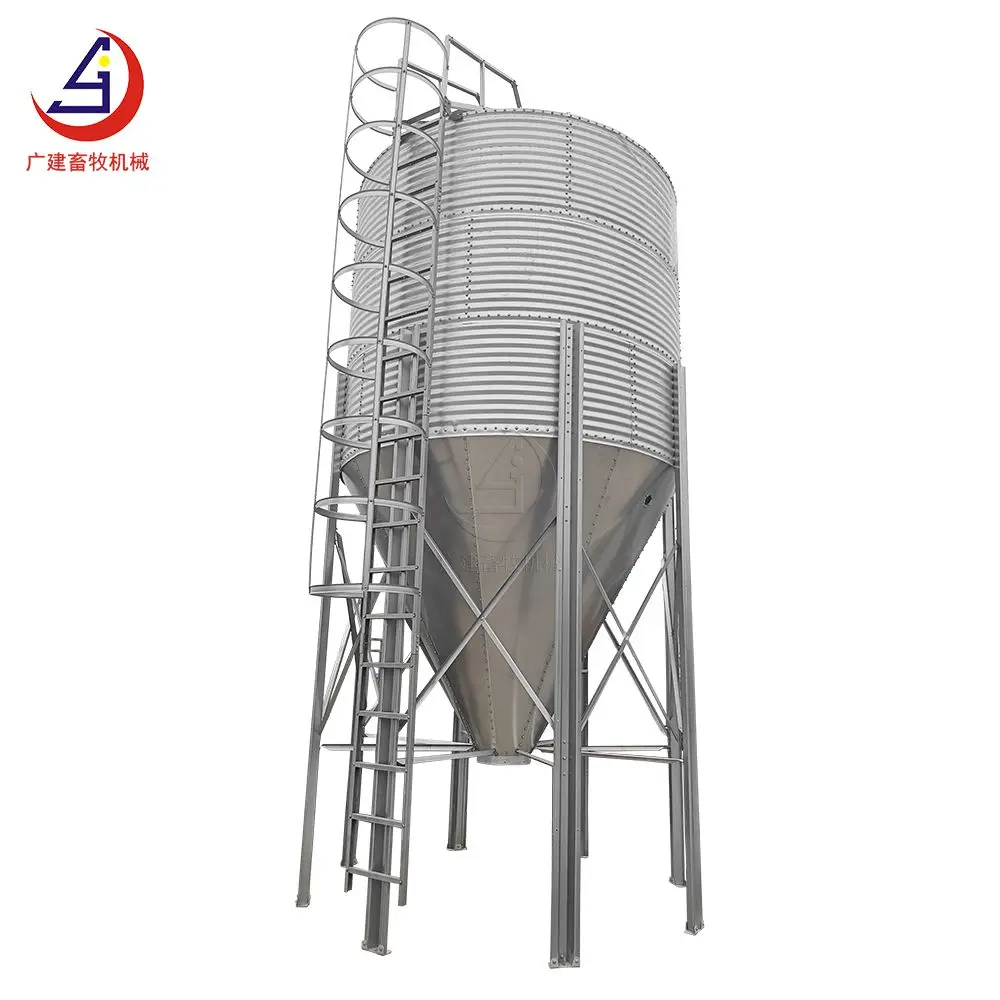 Высокое качество силос питания оцинкованная курица Корма Силос бак для птицефермы кормления системы