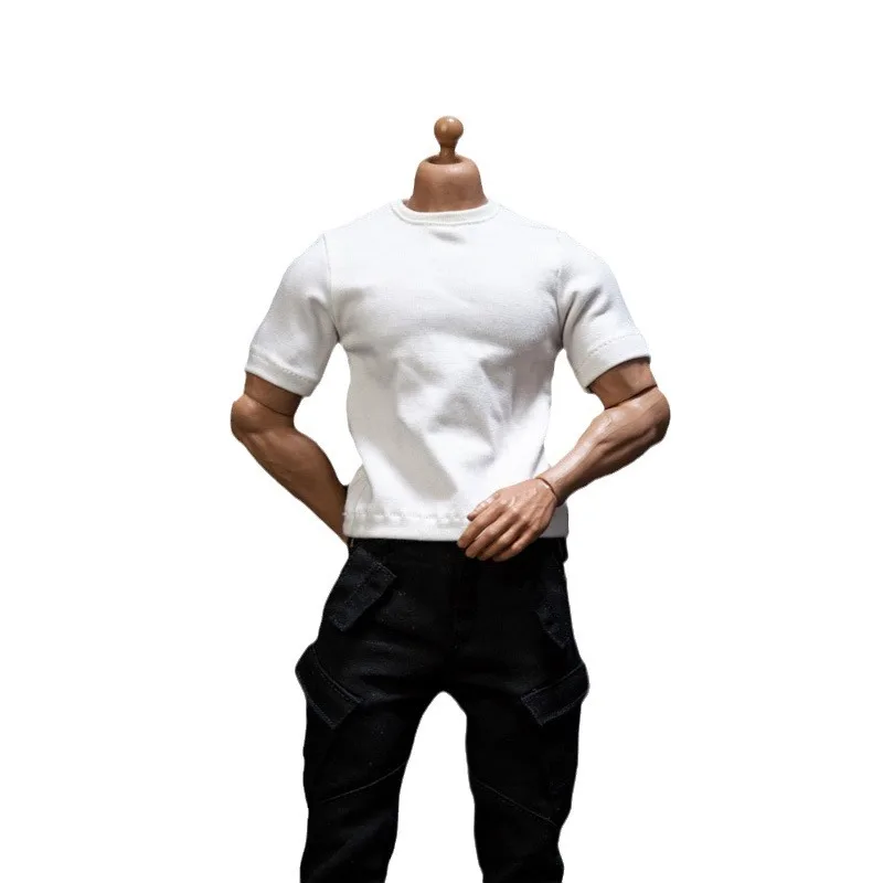 High quality 1/6 Soldier Loose T-shirt 30cm 12-inch 7 color Top Short-sleeved 1:6 Male Female Movable Model Dolls Clothes toy