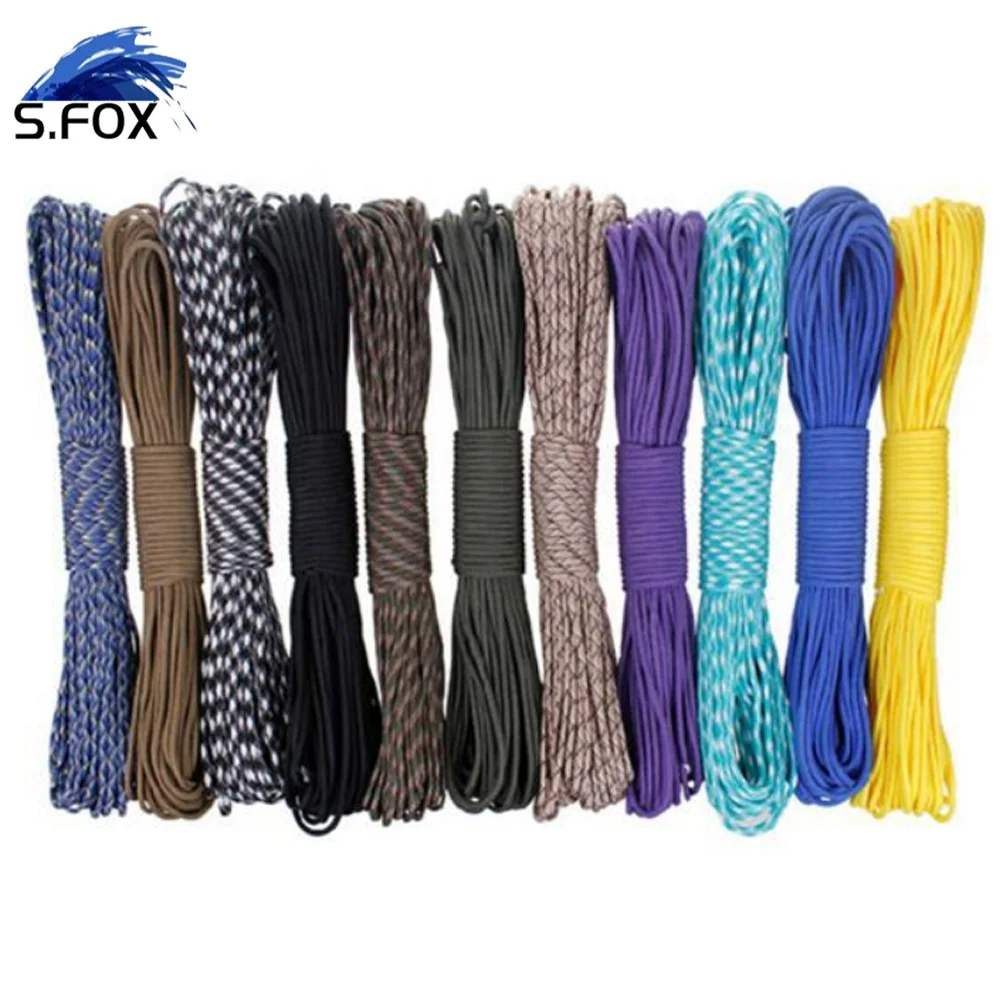 Outdoor Sport Equipment Camping Custom Parachute 100ft Mli-Spec Survival Hiking 550 Regular Para cord