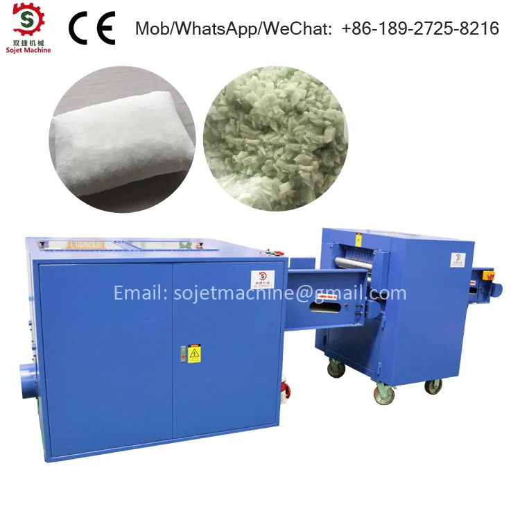 Industrial automatic waste sponge grinder/latex rubber foam crusher shred foam crusher