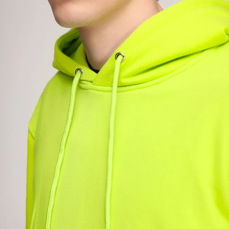 Неоново-Зеленая Мужская толстовка из 100% хлопка на