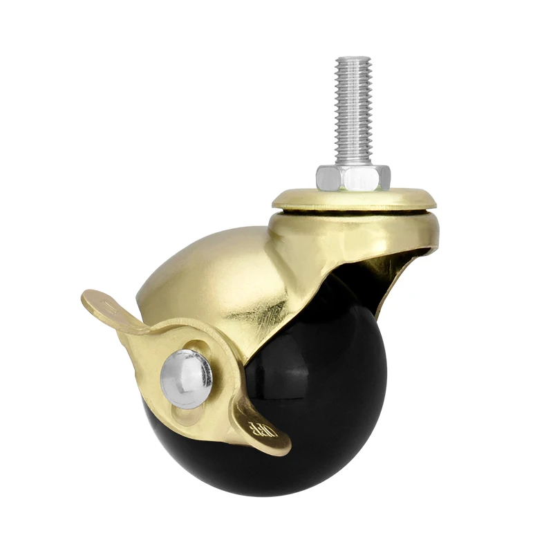 Universal 2 Inch PP Ball Furniture Casters Office Chair Caster Wheel 50mm Swivel Wheel Rubber Castor Metal Bracket