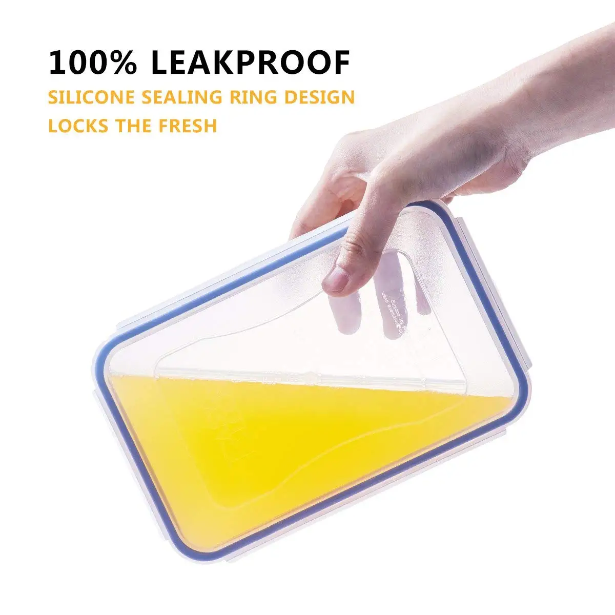 600ml 20.3oz Small Click Houseware Plastic New Product Easy Lock Food Silicone Container