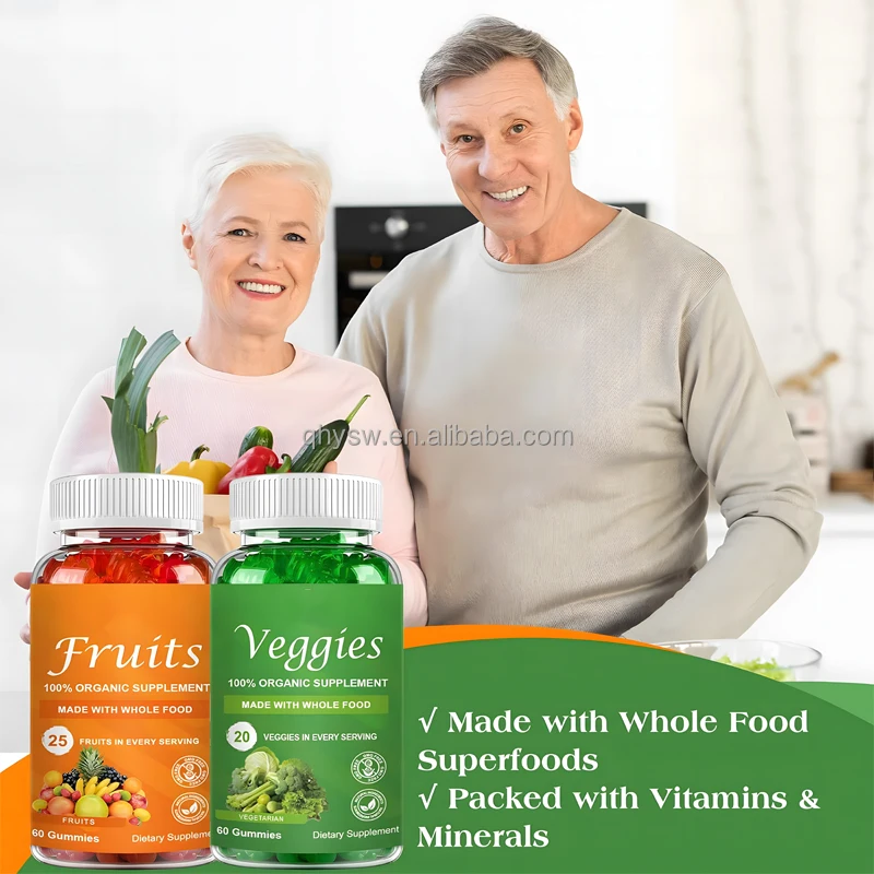 New Trend Fruit Vegetable Gummies Complex Vitamin C Fruit Vegetable Gummies