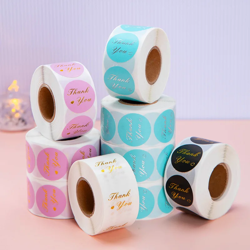 High Quality Adhesive vinyl waterproof label custom logo sticker Printing hot stamping gold foil brand stickers paper