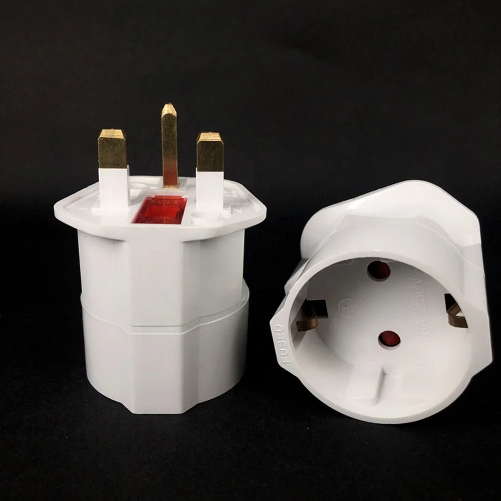 Europe Schuko to UK plug adaptor